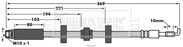 BORG & BECK Pidurivoolik BBH7850